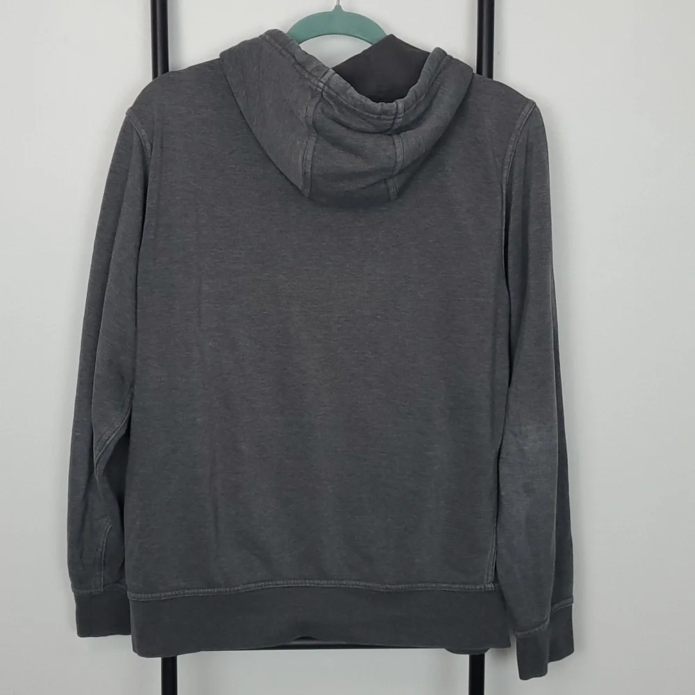 The North Face men’s logo hoodie graphics gray size M
